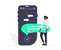 Graphic of a woman holding a message notification out of a mobile